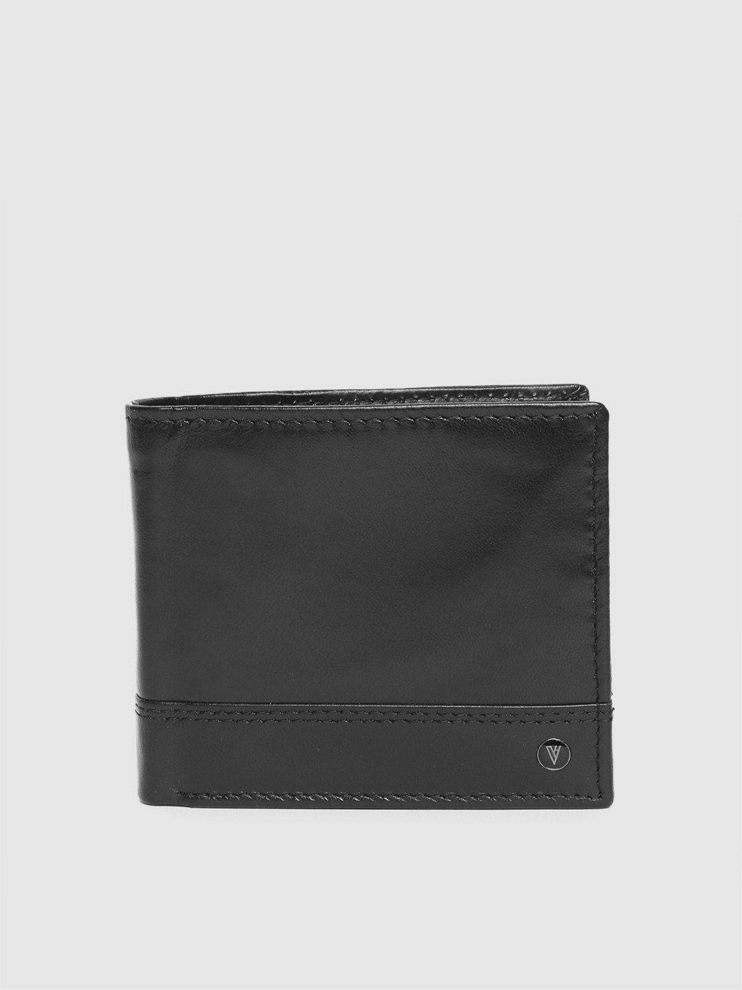 

Van Heusen Men Black Solid Two Fold Wallet