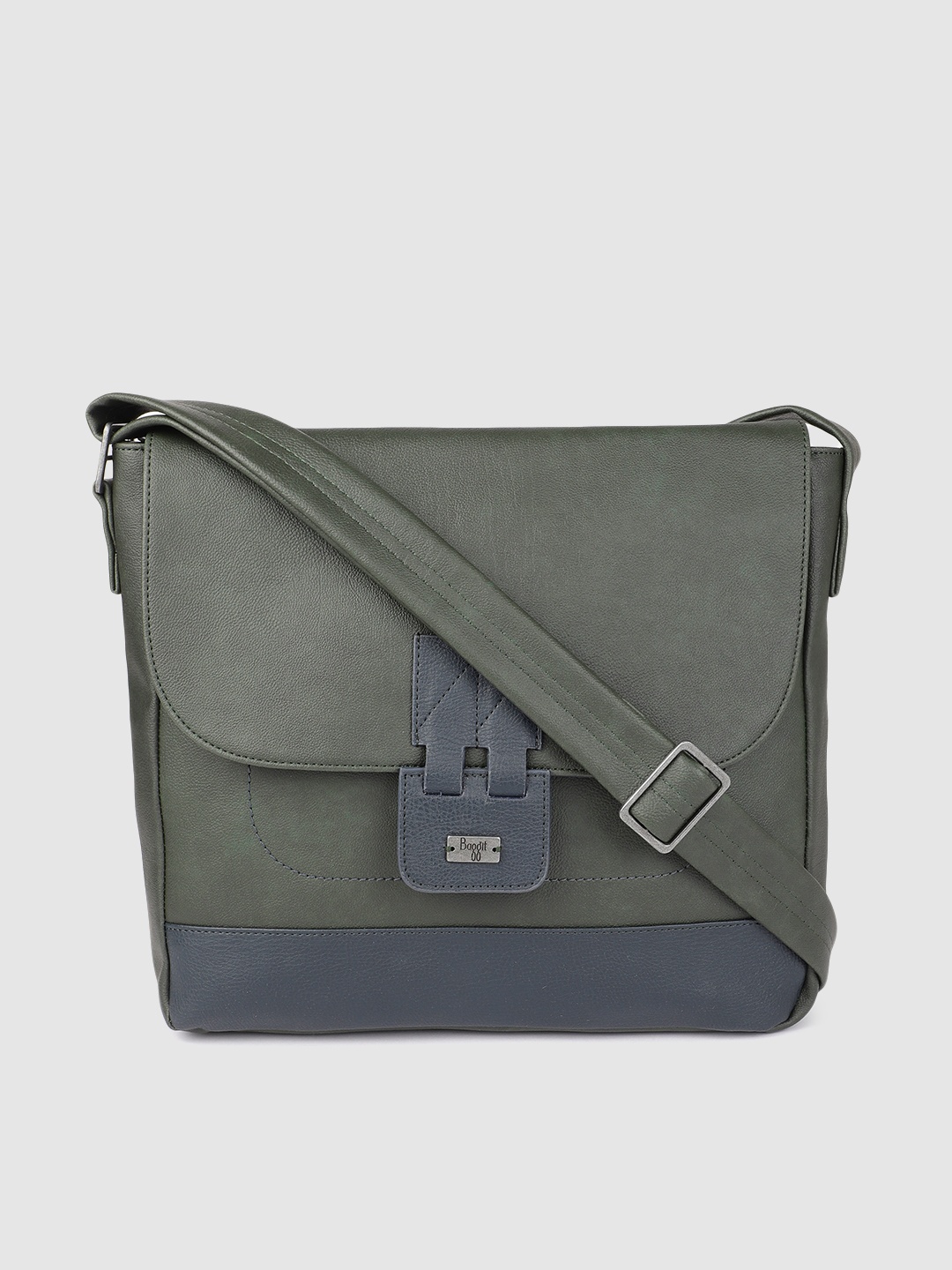 

Baggit Green & Blue Colourblocked Sling Bag