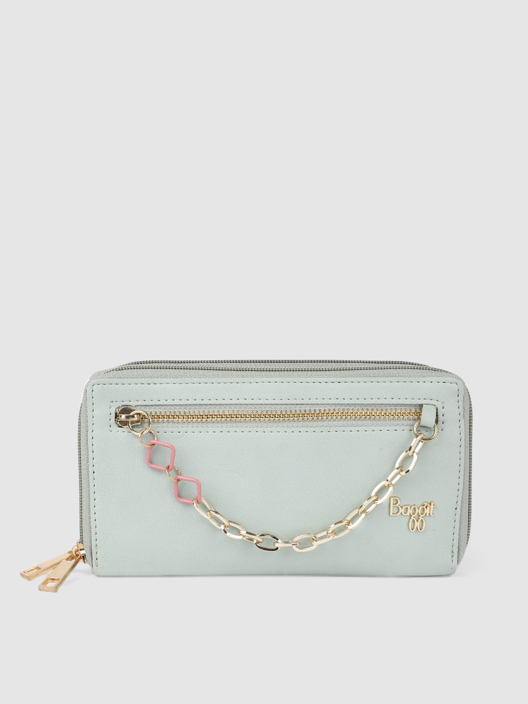 

Baggit Women Blue Solid Zip Around Wallet