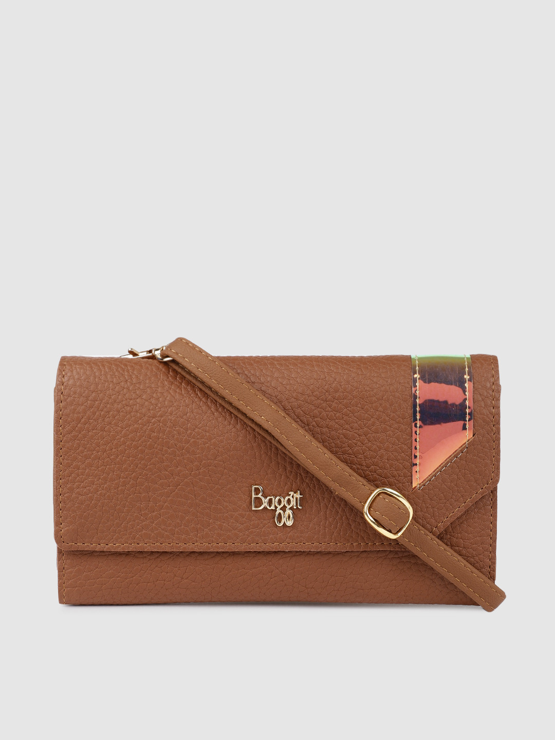 

Baggit Women Tan Brown Solid Two Fold Wallet