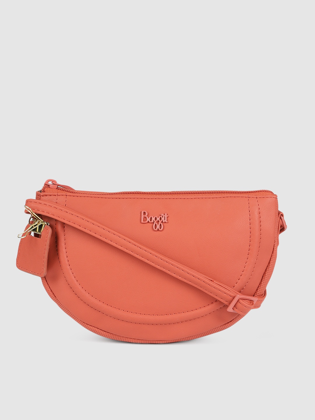 

Baggit Coral Red Solid Sling Bag
