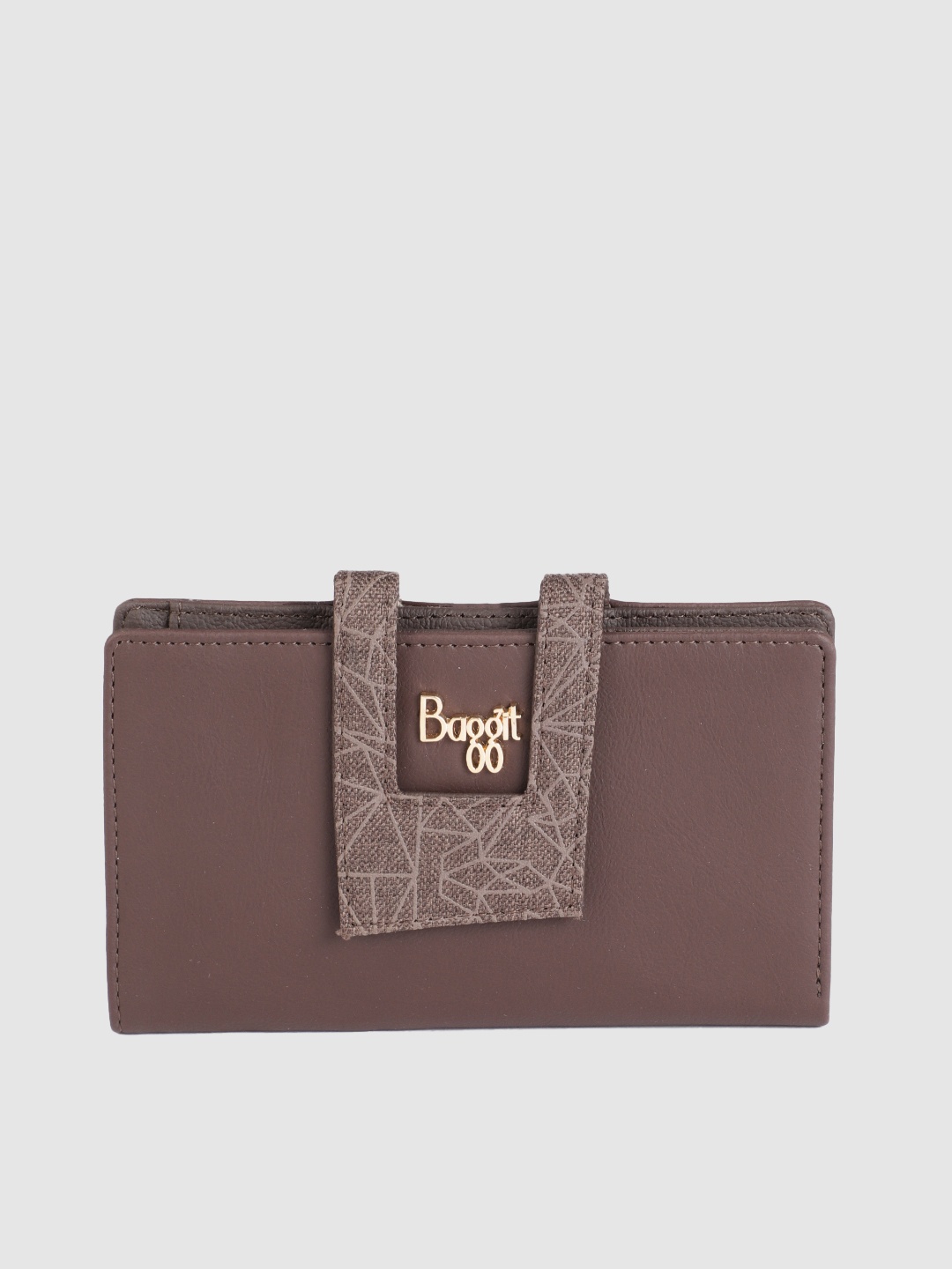 

Baggit Women Brown Solid Two Fold Wallet