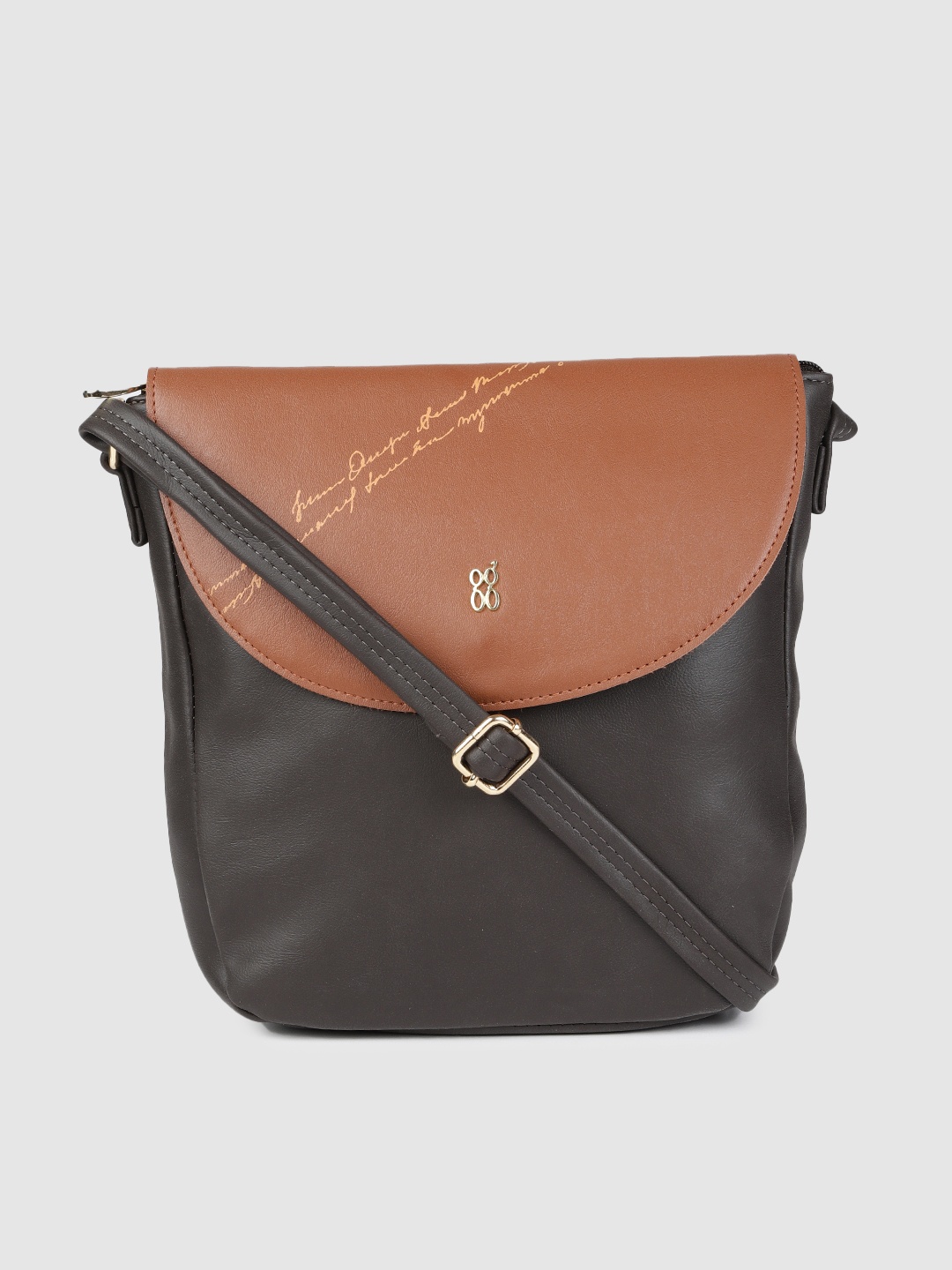 

Baggit Tan & Coffee Brown Colourblocked Sling Bag