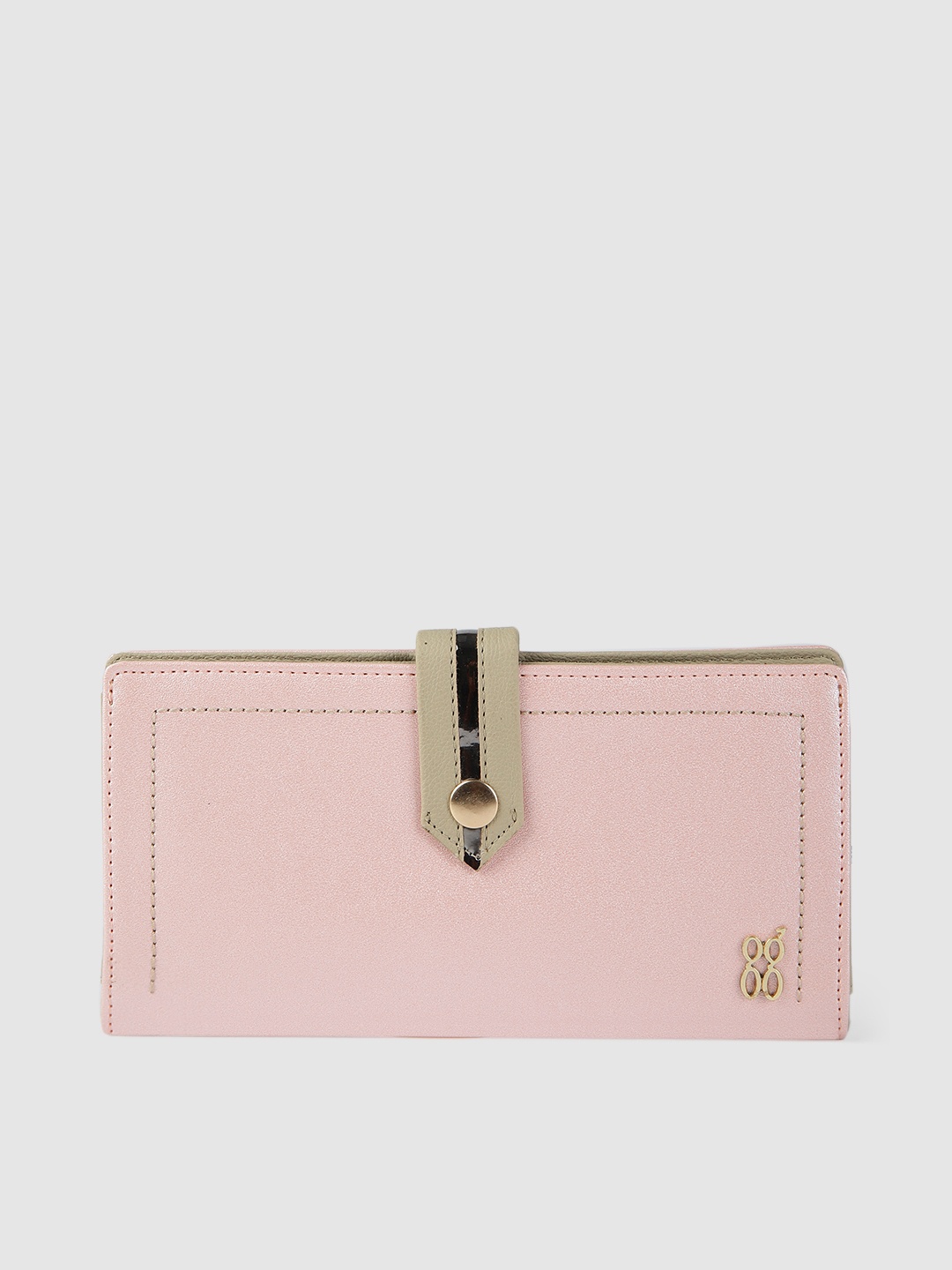 

Baggit Women Pink Solid Two Fold Wallet