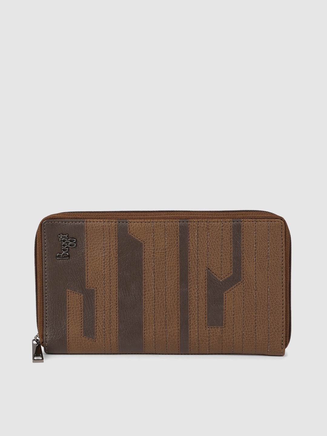 

Baggit Men Brown Printed Zip Around Wallet