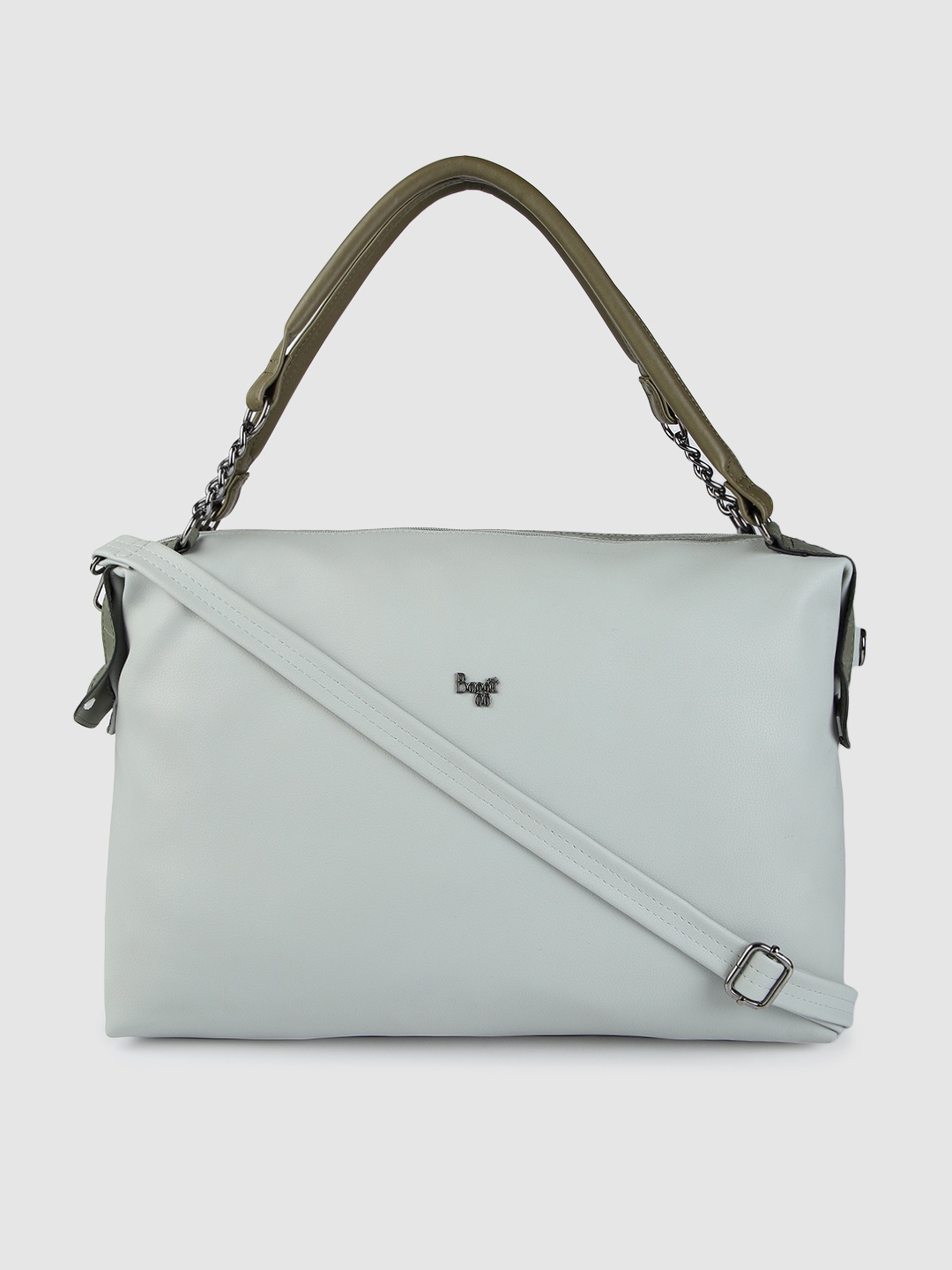 

Baggit Grey Solid Handheld Laptop Bag