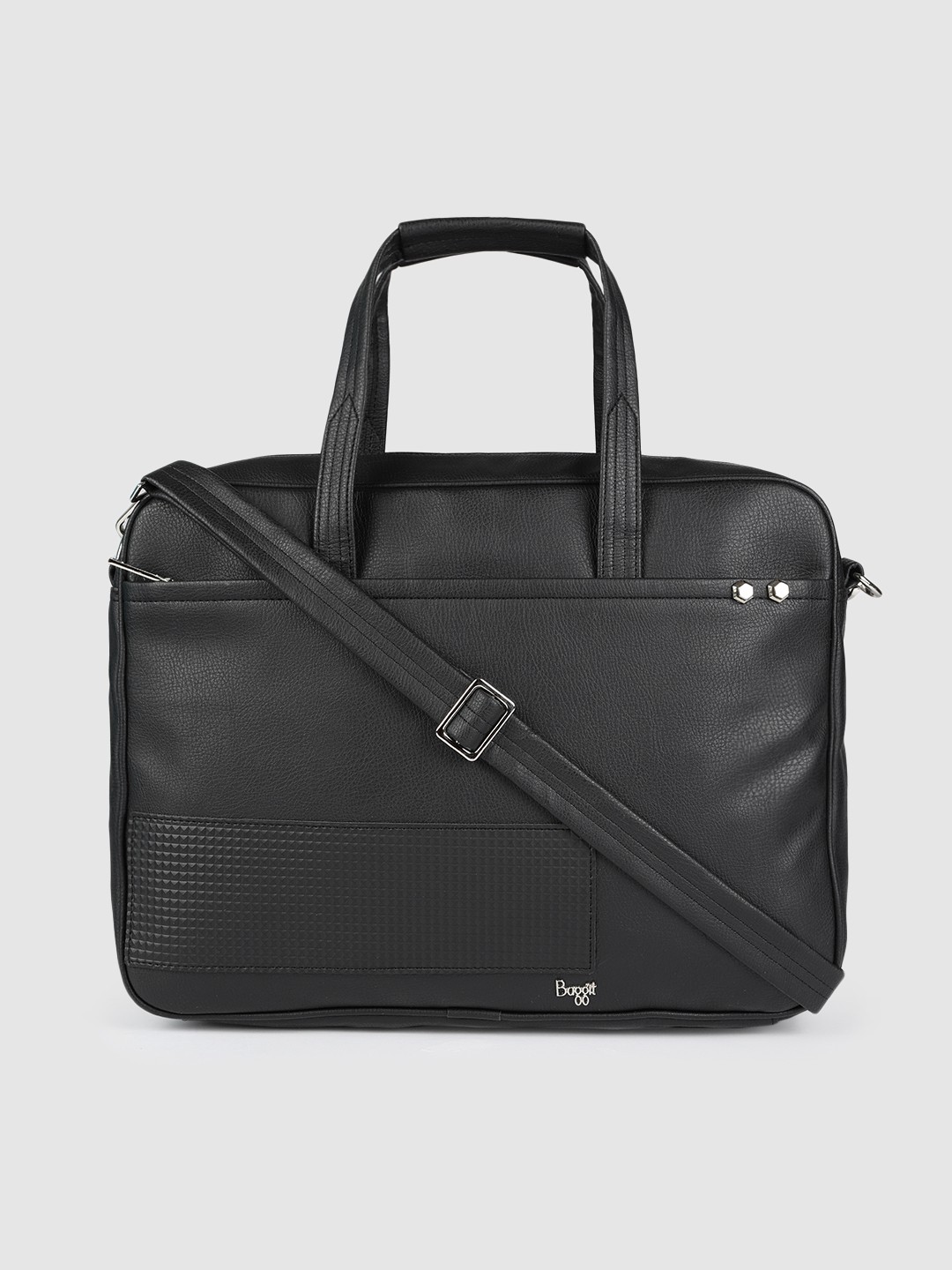 

Baggit Women Black Solid Laptop Bag