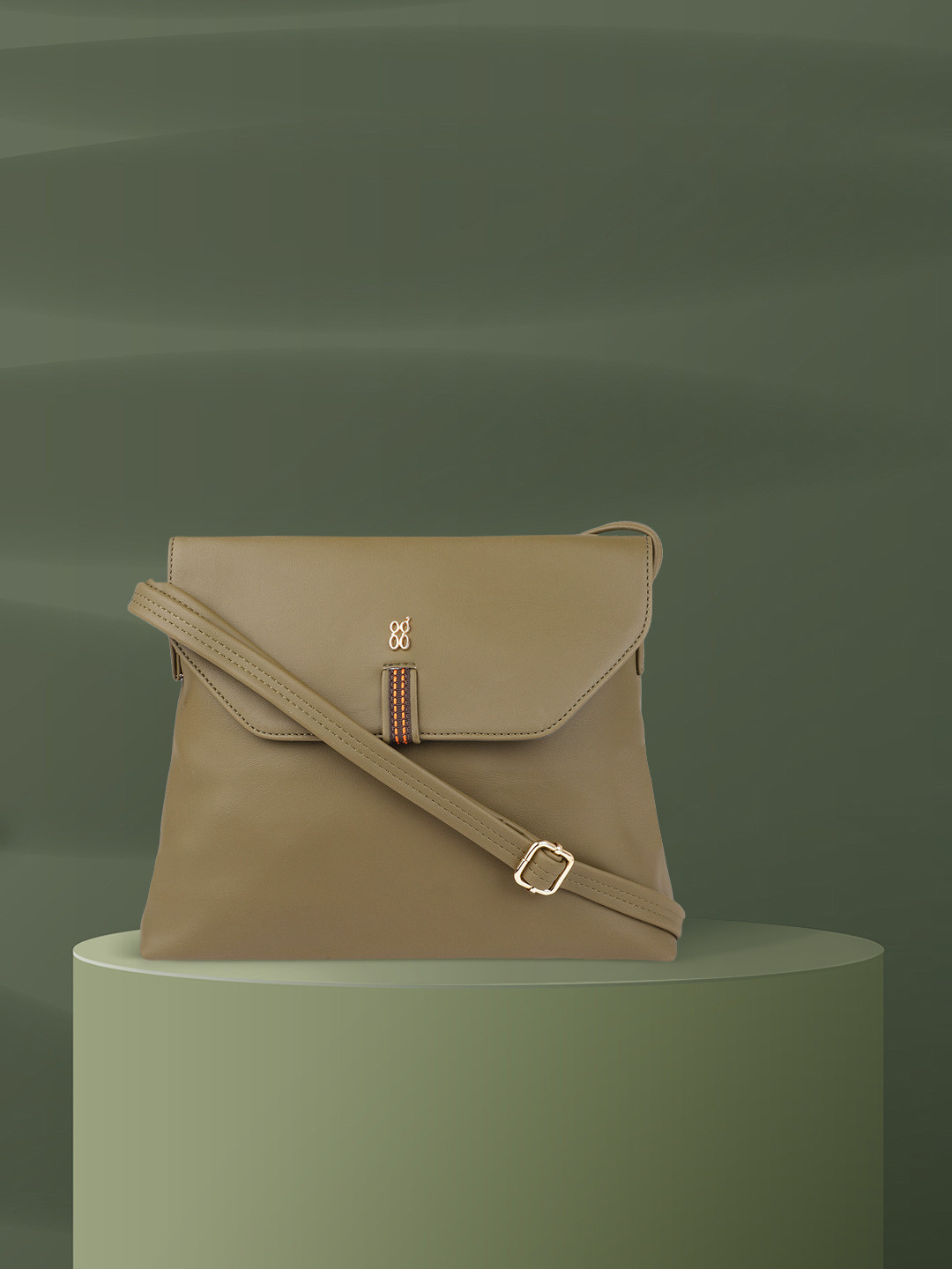

Baggit Olive Green Solid Sling Bag