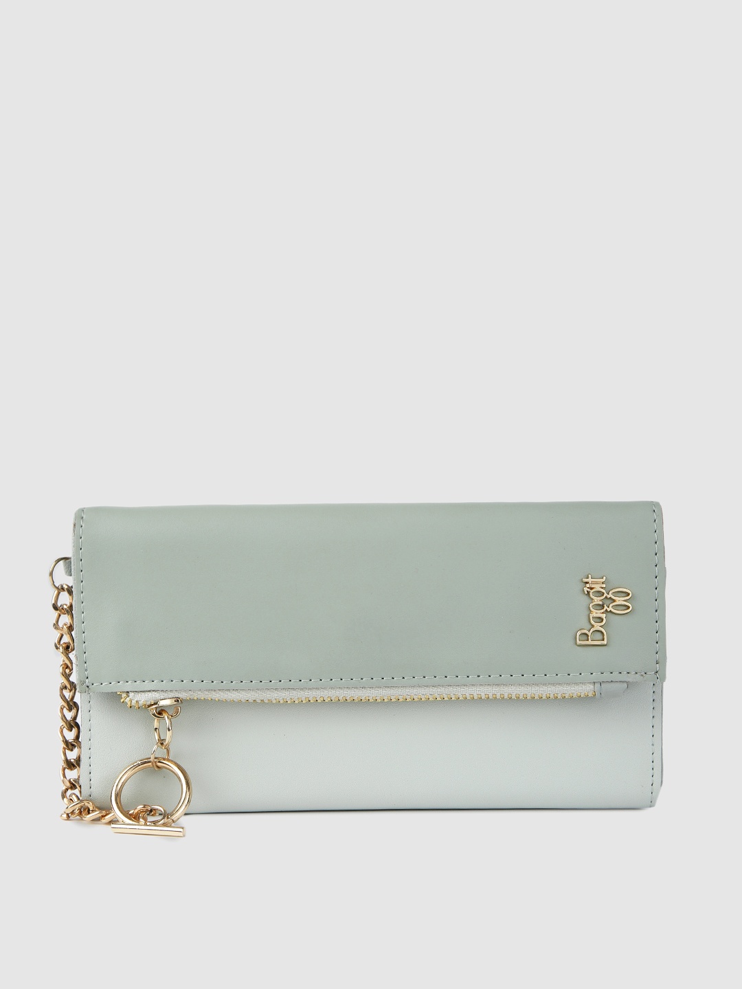 

Baggit Women Grey Solid Three Fold Wallet