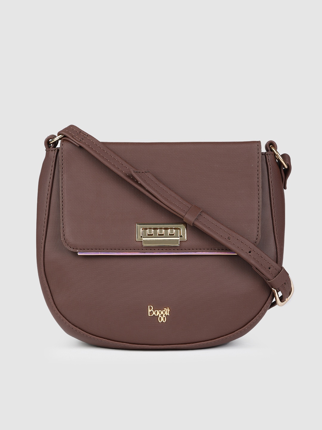 

Baggit Brown Solid Sling Bag