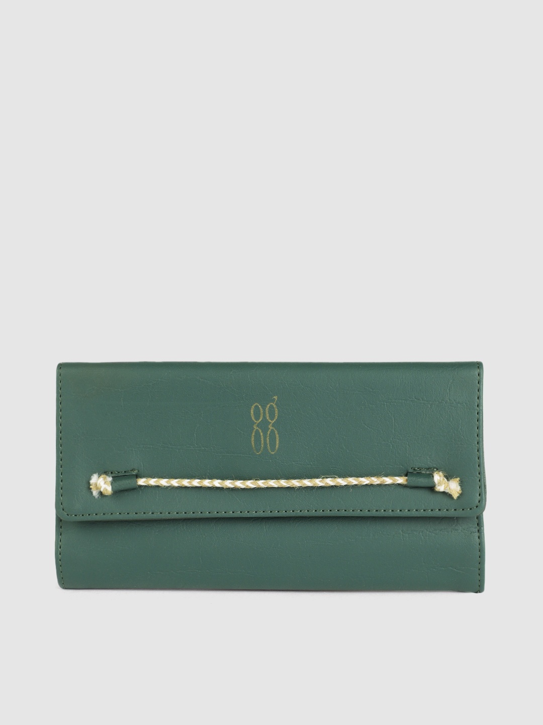 

Baggit Women Green Solid Three Fold Wallet