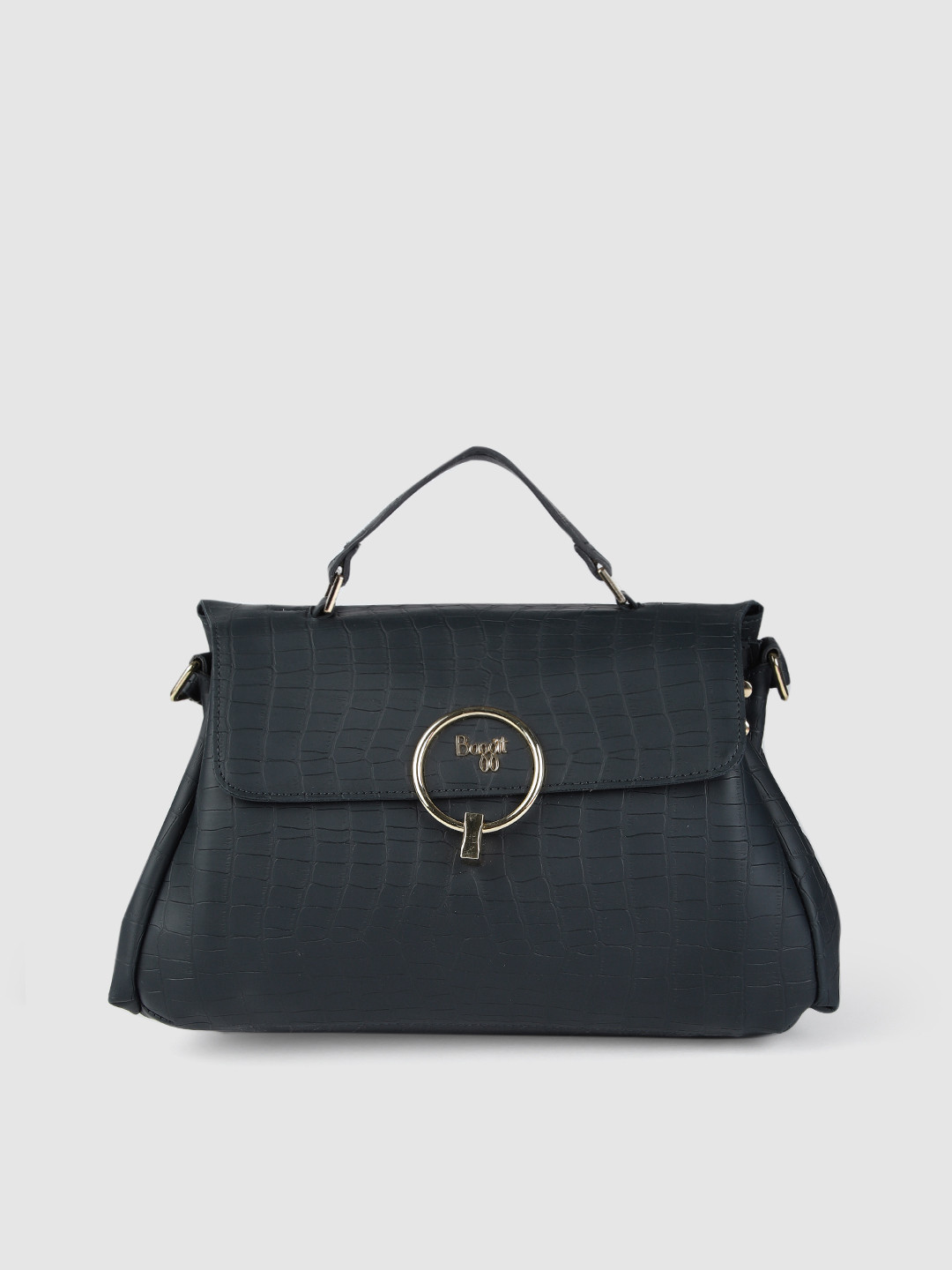 

Baggit Navy Blue Animal Textured Satchel