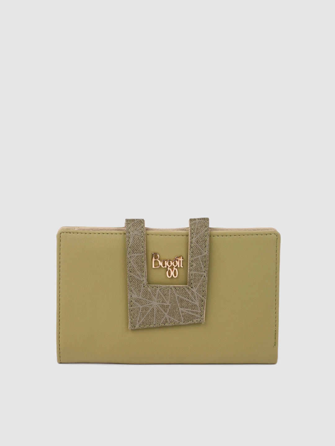 

Baggit Women Green Solid Two Fold Wallet