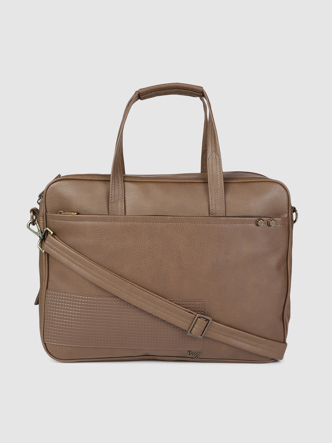 

Baggit Women Brown Textured Laptop Bag