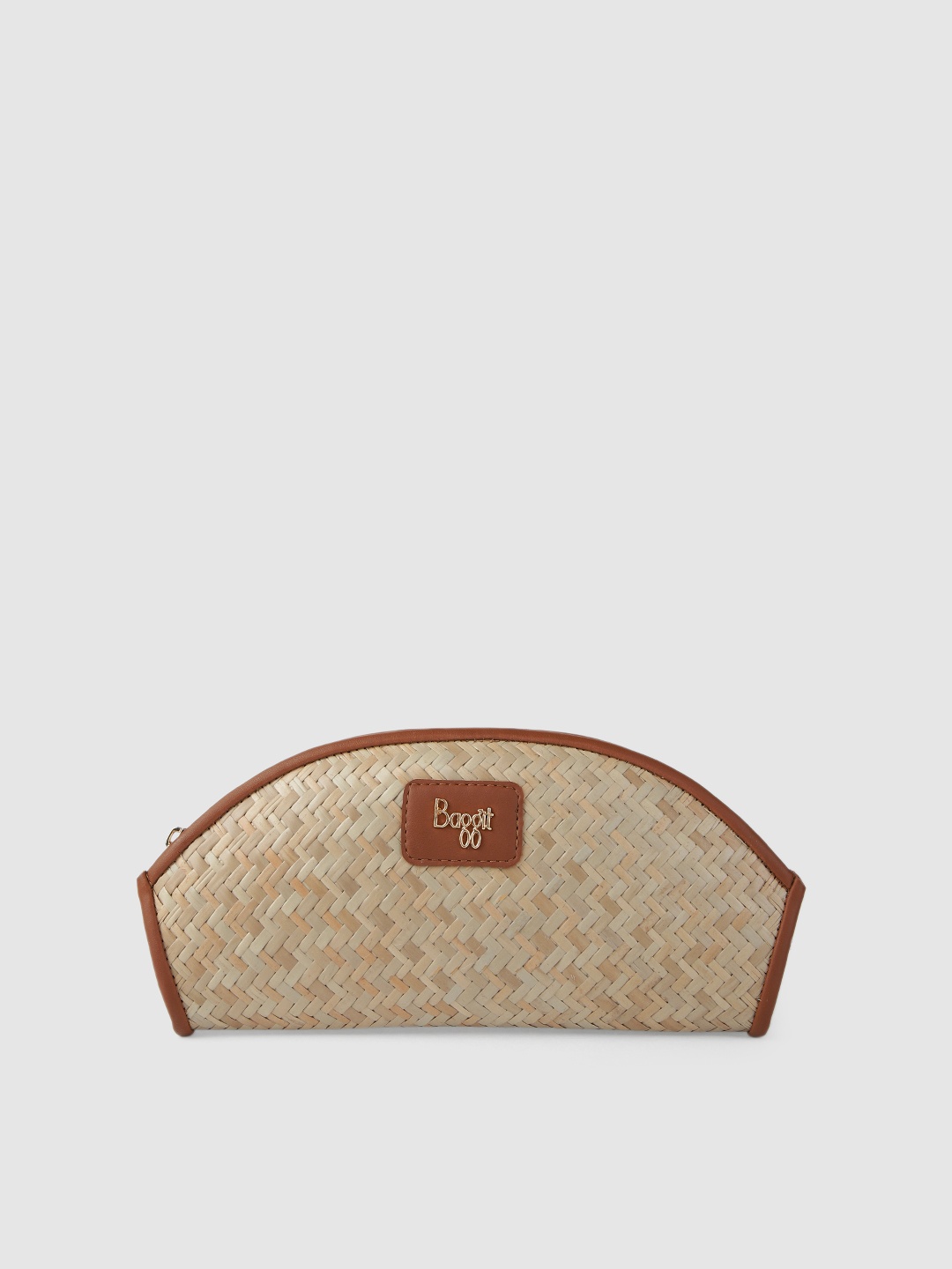 

Baggit Women Beige Woven Design Zip Around Wallet