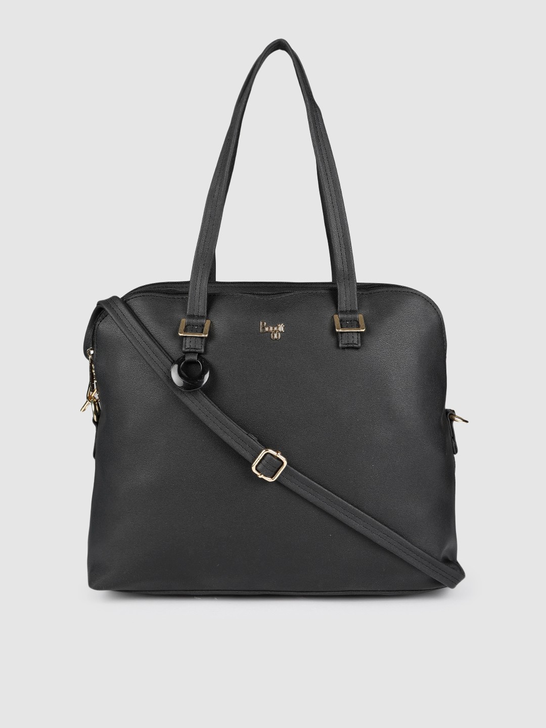 

Baggit Black Solid Shoulder Laptop Bag