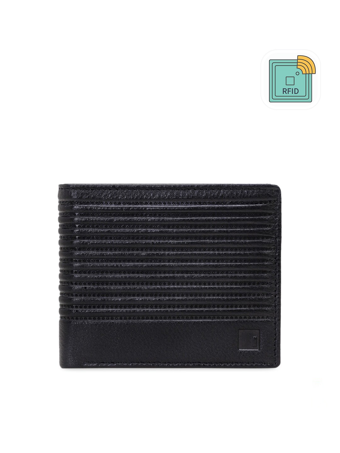 

Impulse Men Black Textured Genuine Leather Two Fold Wallet
