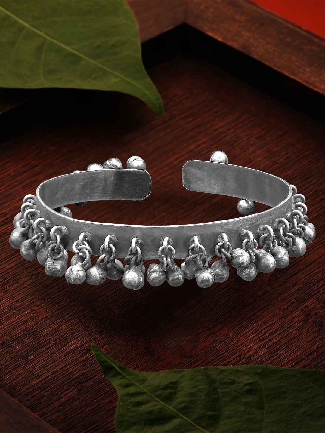 

Rubans Silver-Toned Handcrafted Cuff Bracelet