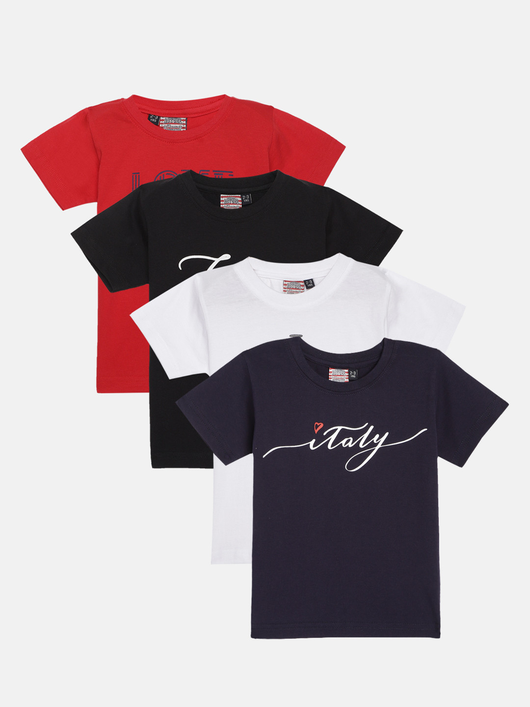 

Actuel Boys Pack of 4 Printed Round Neck Cotton T-shirts, White
