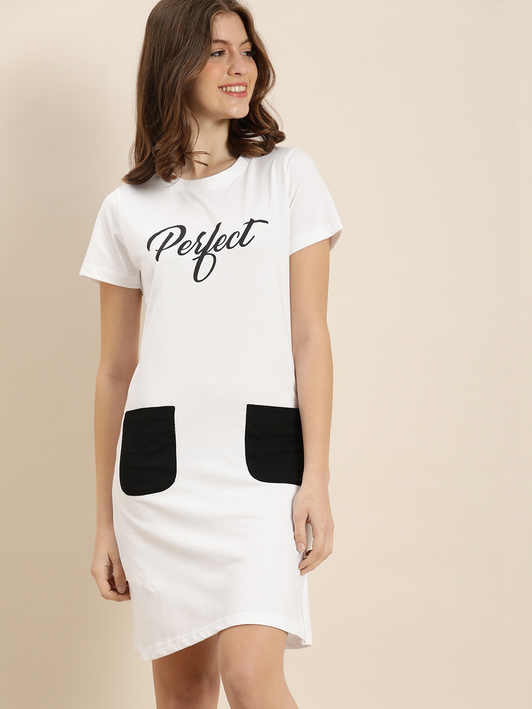 

QUARANTINE White T-shirt Printed Dress