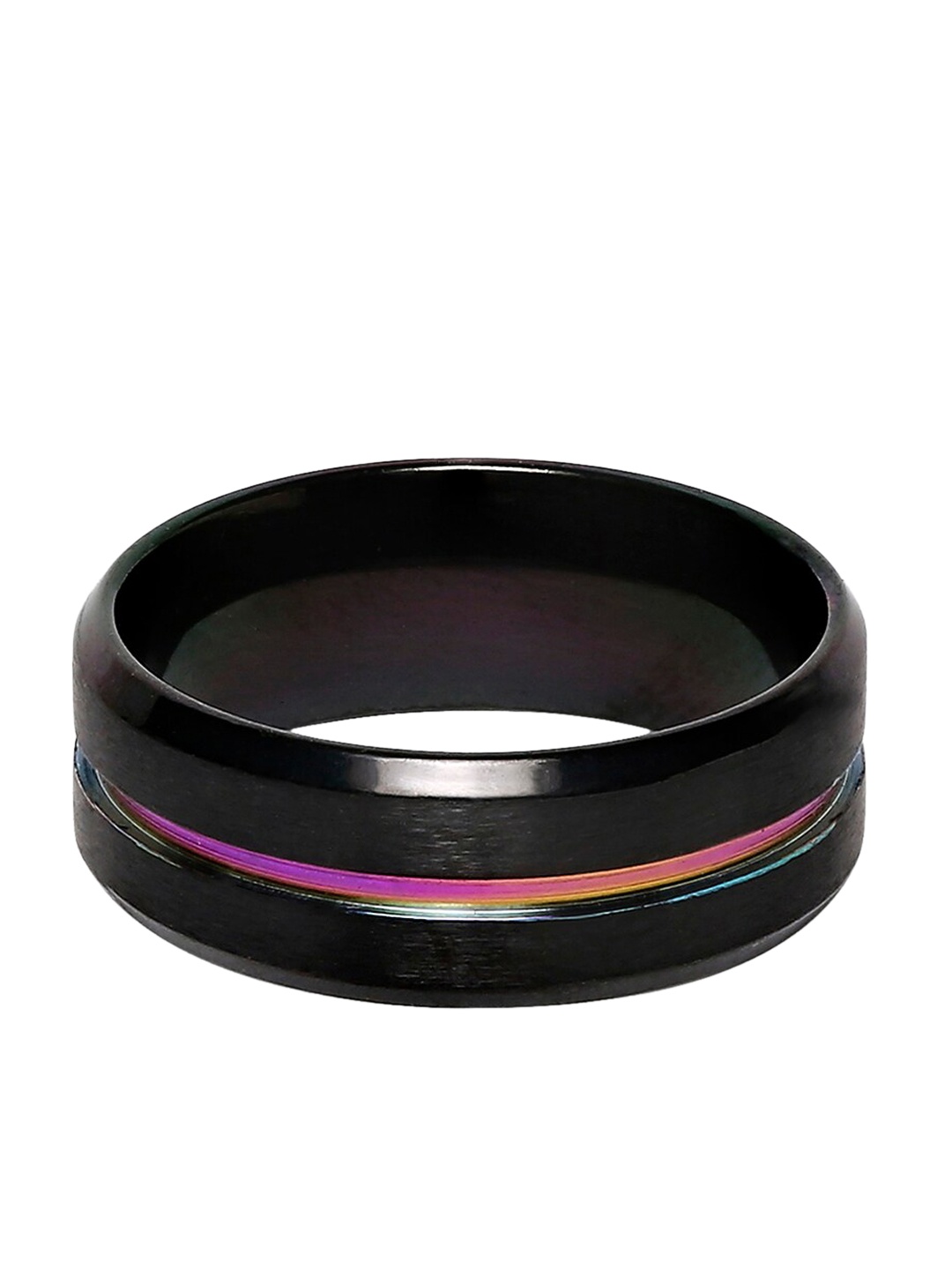 

OOMPH Men Black & Blue Solid Finger Ring