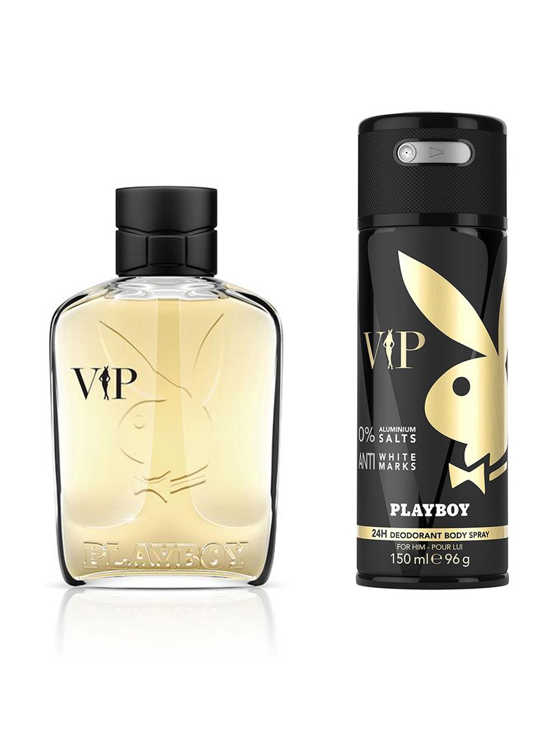 

Playboy Men Set of VIP Eau de Toilette & Body Spray, Black