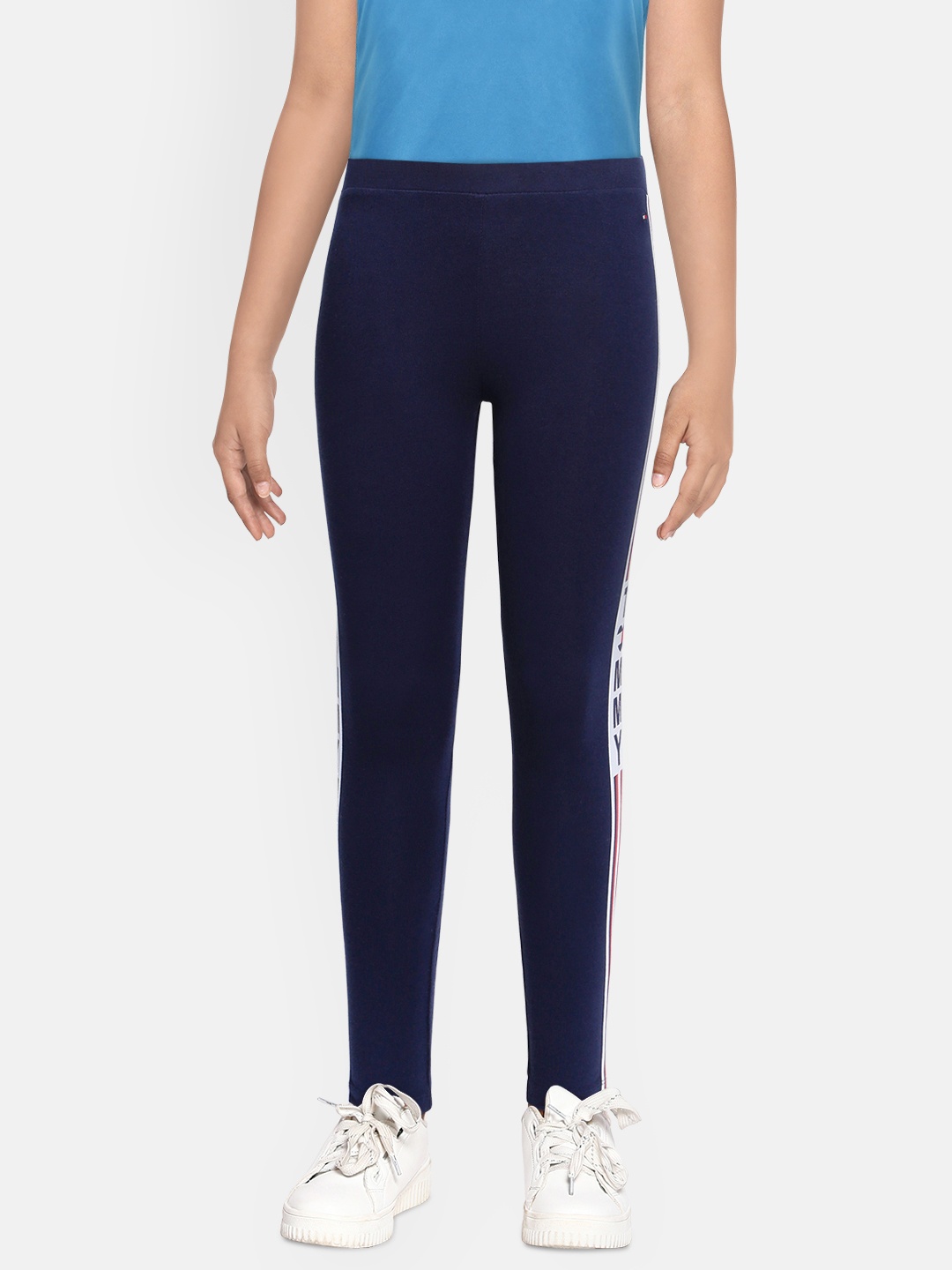 

Tommy Hilfiger Girls Navy Blue Printed Leggings