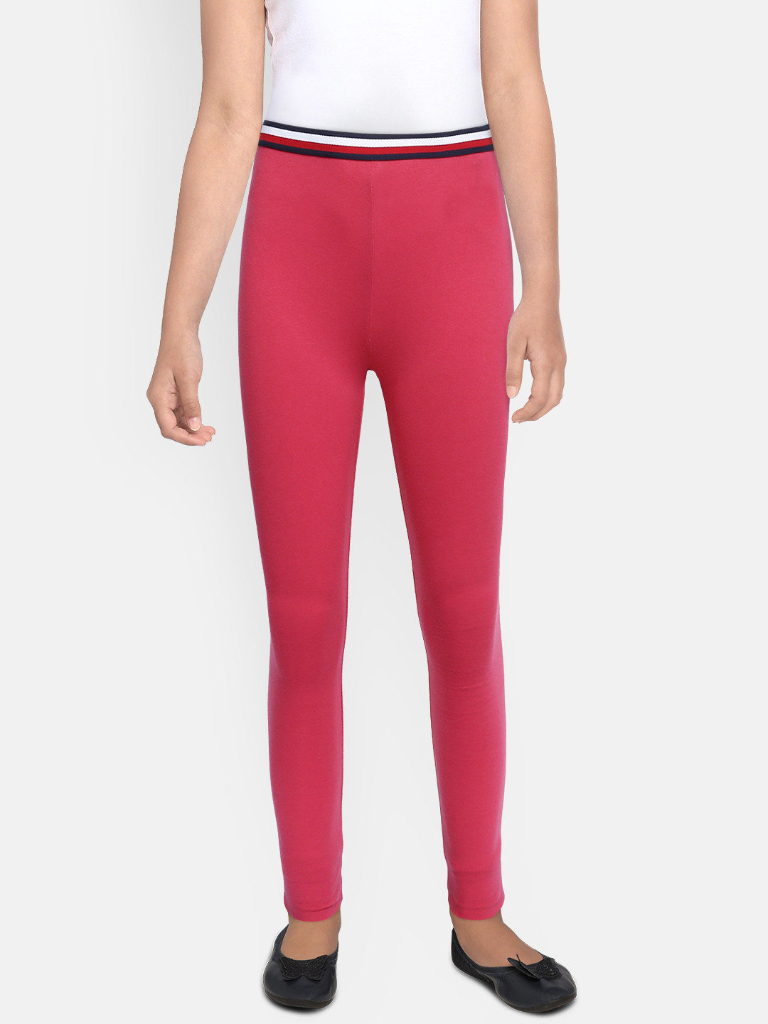 

Tommy Hilfiger Girls Red Solid Leggings