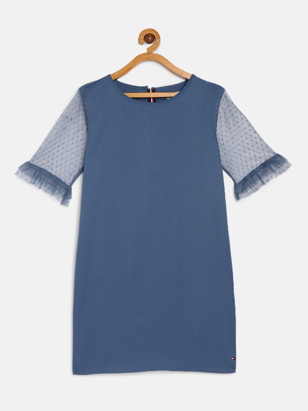 

Tommy Hilfiger Girls Blue Solid A-Line Dress