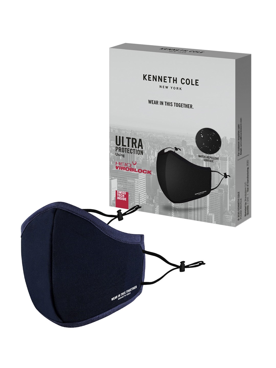 

Kenneth Cole Unisex Navy Blue Solid 6-Ply Reusable Cloth Mask