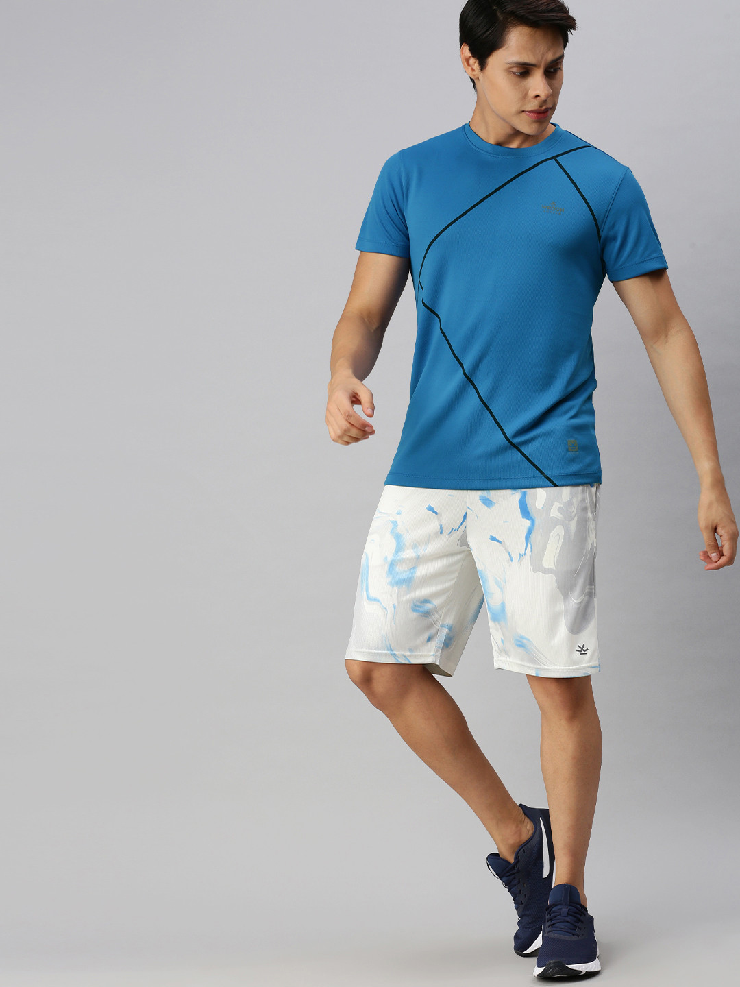 

WROGN ACTIVE Men Blue Printed T-shirt