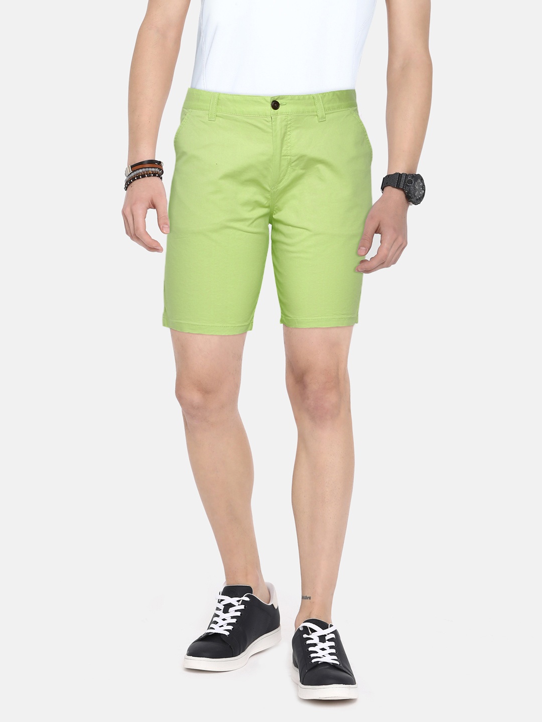 

Tommy Hilfiger Boys Lime Green Solid Regular Fit Chino Shorts