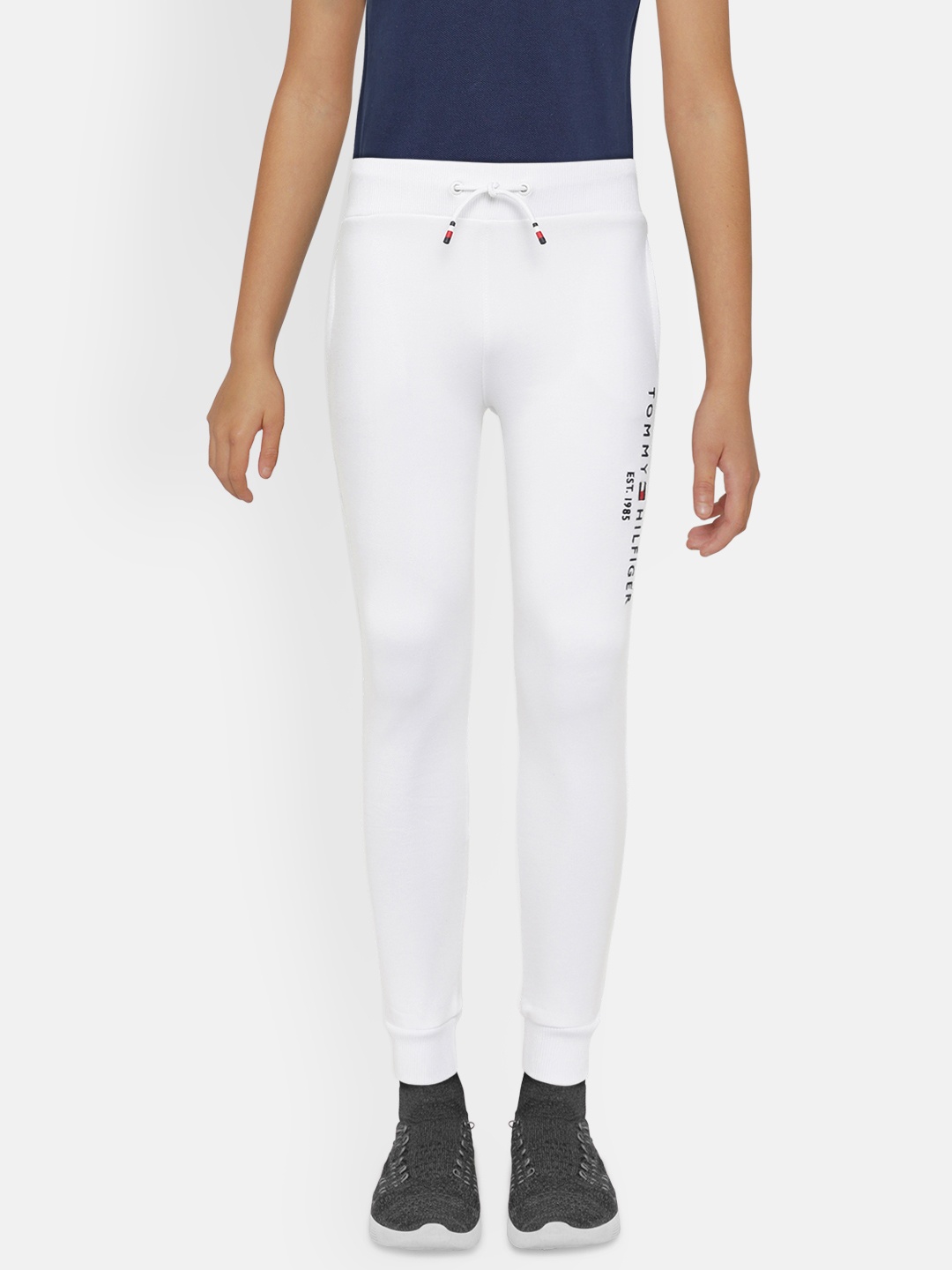 

Tommy Hilfiger Boys White Solid BB ESSENTIAL SWEAT Pure Cotton Track Pants