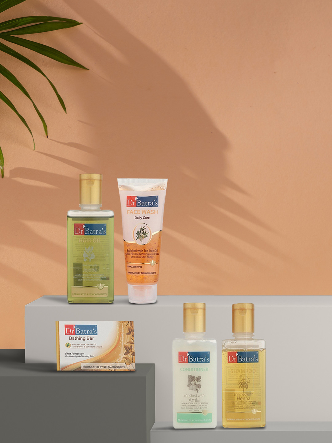 

Dr. Batras Unisex Set of 5 Complete Bath Care Kit 475 ml, Orange