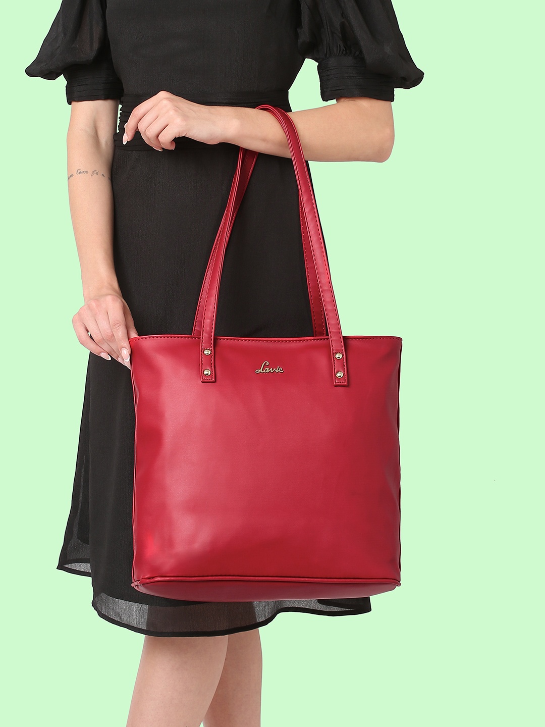 

Lavie Women Red Solid Pavo Shoulder Bag