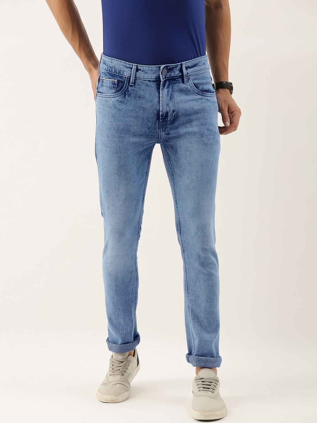 

INVICTUS Men Blue Skinny Fit Heavy Fade Stretchable Jeans