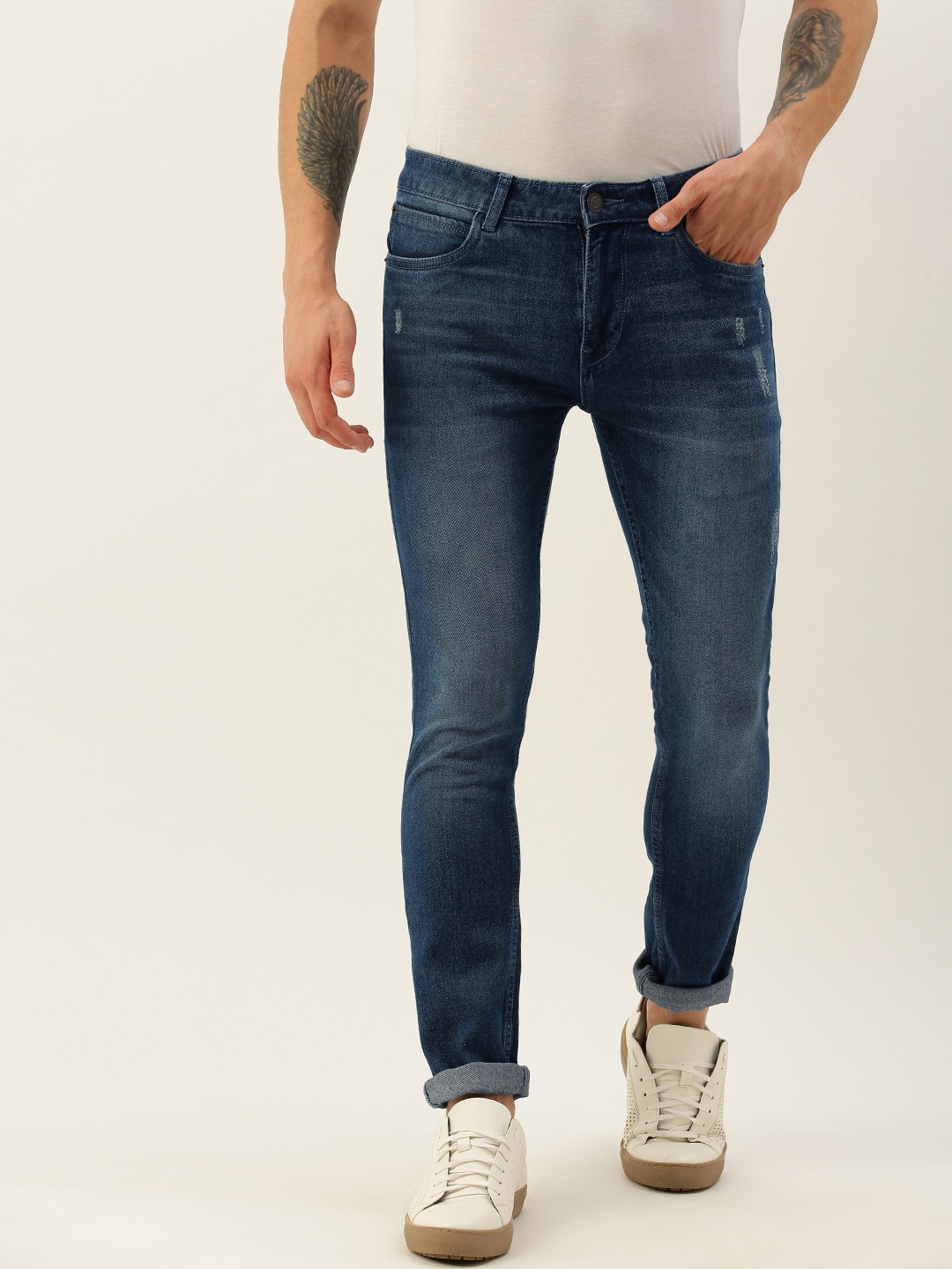 

INVICTUS Men Blue Regular Fit Mid-Rise Clean Look Jeans