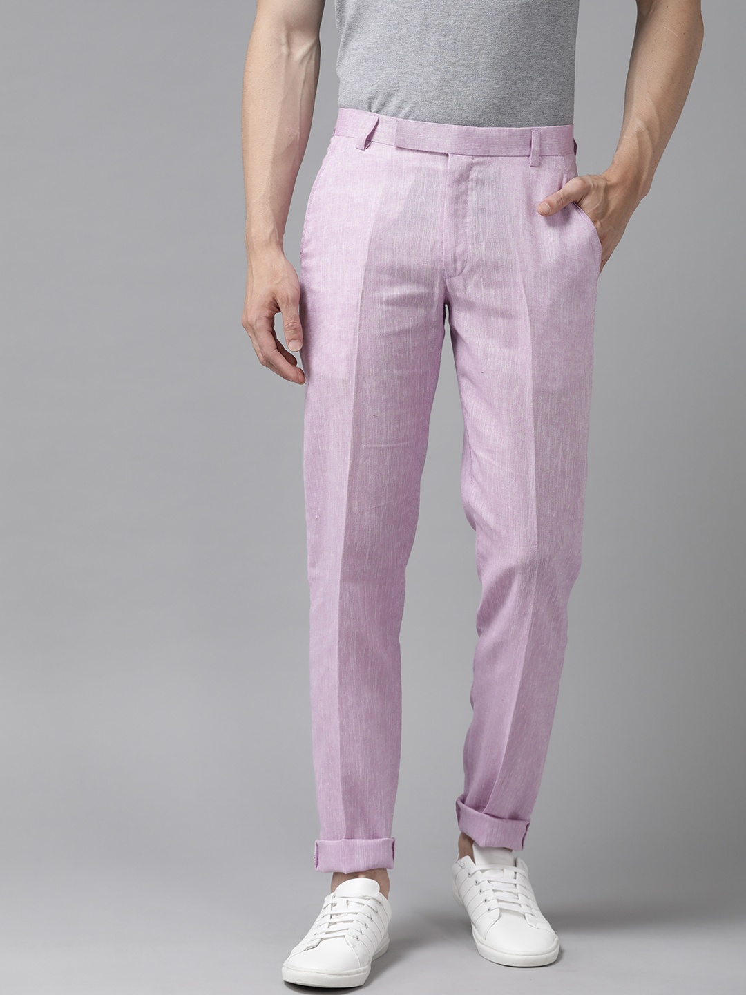 

Hangup Men Purple Regular Fit Solid Trousers