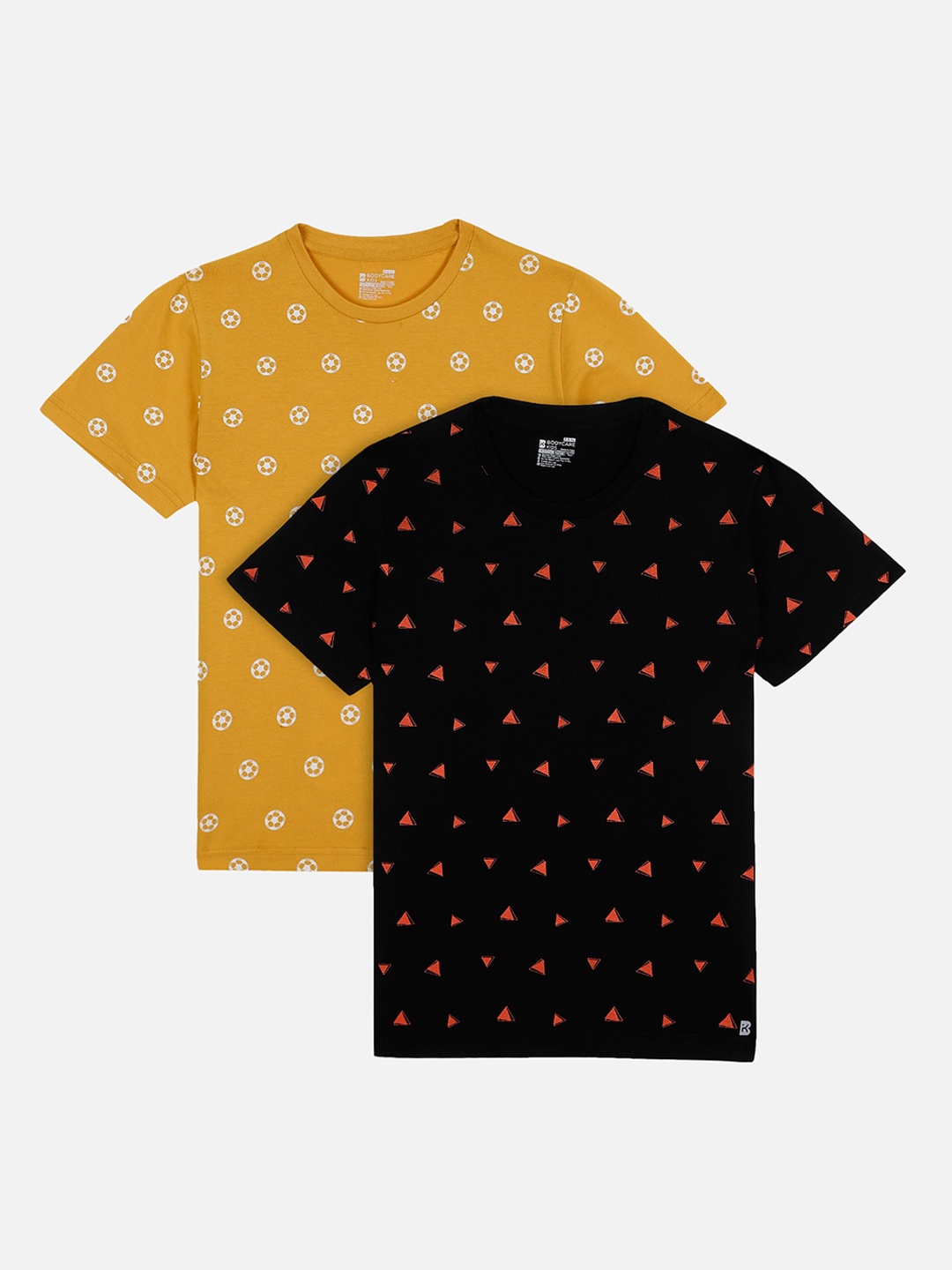

Bodycare Boys Pack of 2 Printed Antiviral and Antibacterial Printed T-shirt, Black