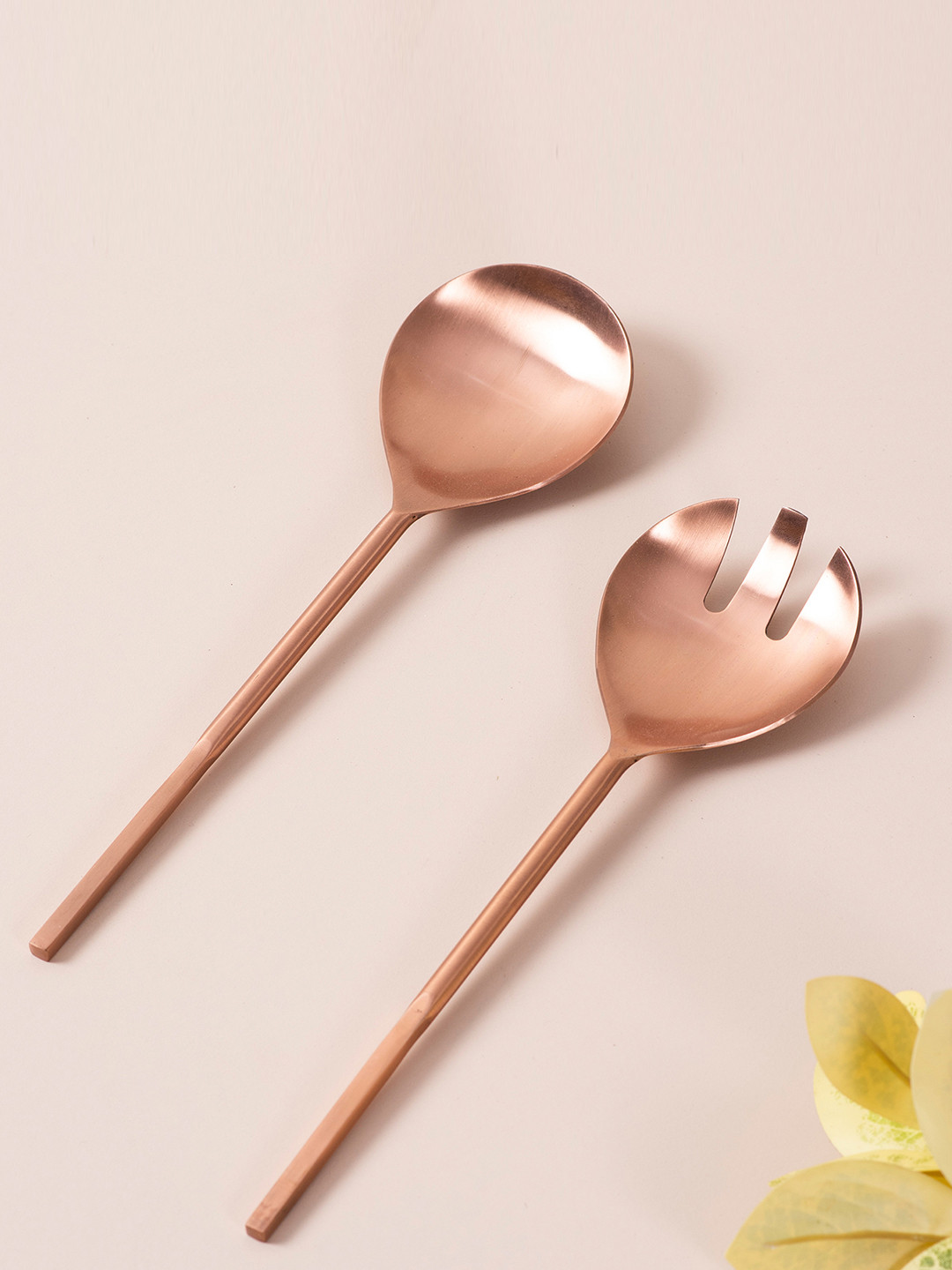 

nestroots Set of 2 Copper-Toned Serving Spoons