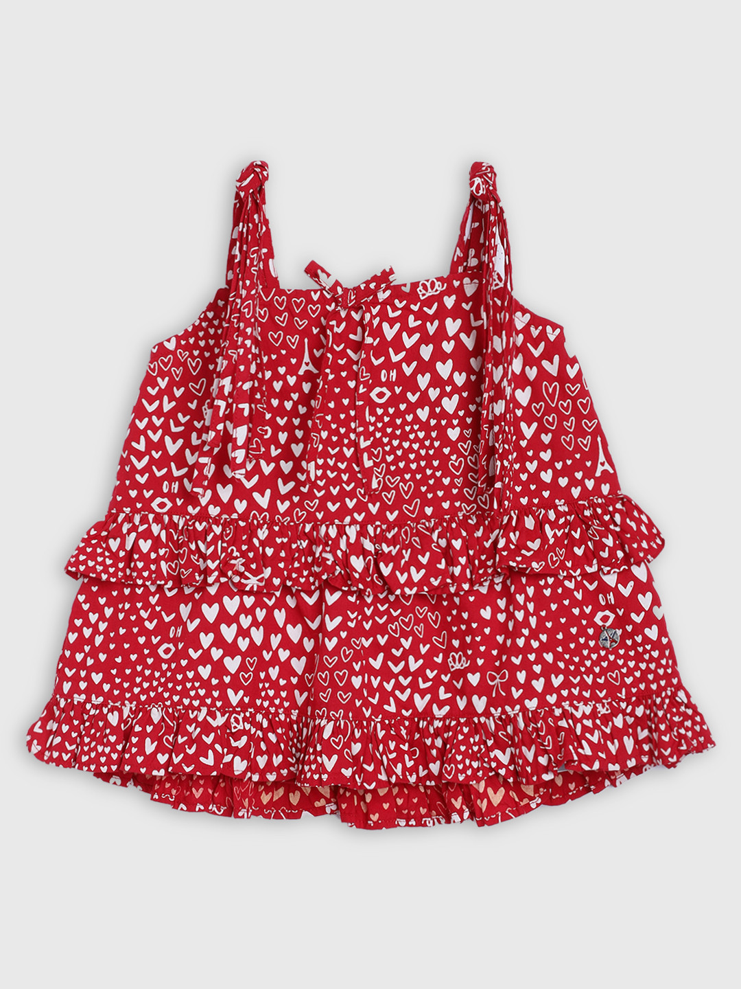 

Elle Girls Red Printed A-line Top