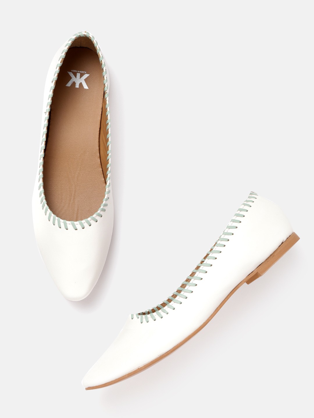 

Kook N Keech Women White Solid Ballerinas