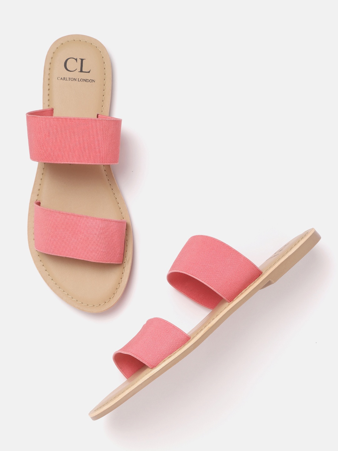 

Carlton London Women Pink Solid Open Toe Flats