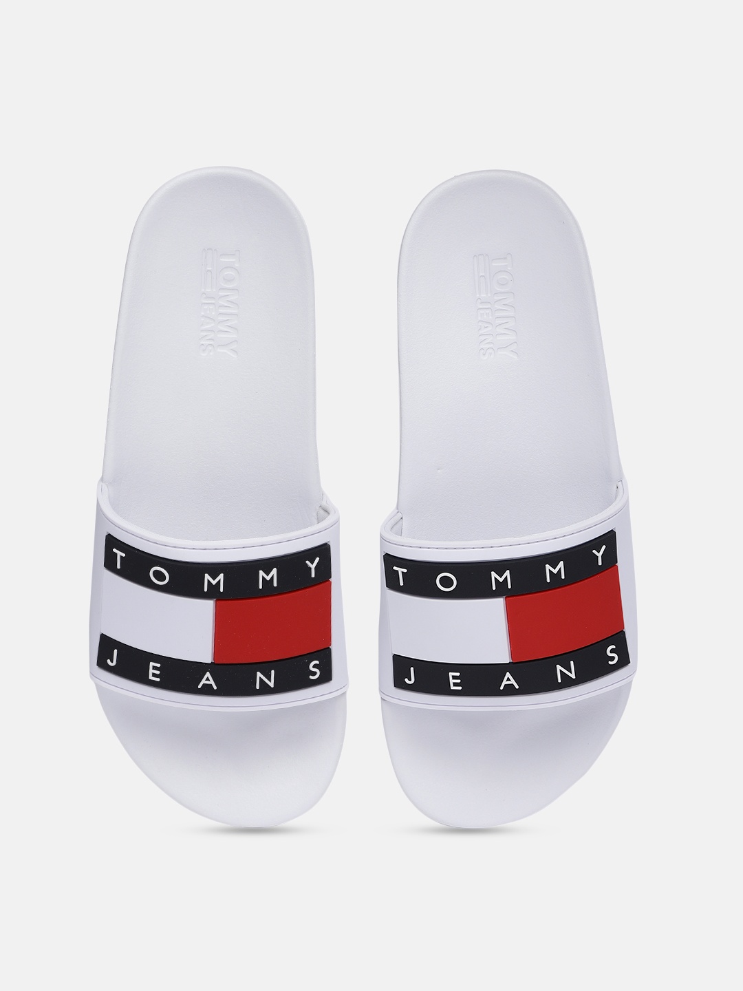 

Tommy Hilfiger Women White Printed Sliders