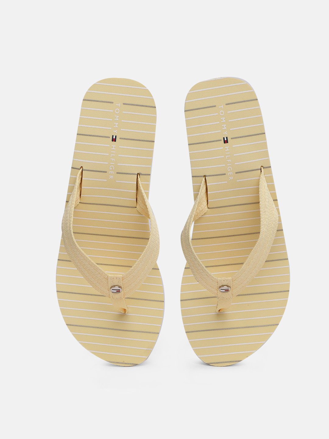 

Tommy Hilfiger Women Yellow Striped Thong Flip-Flops