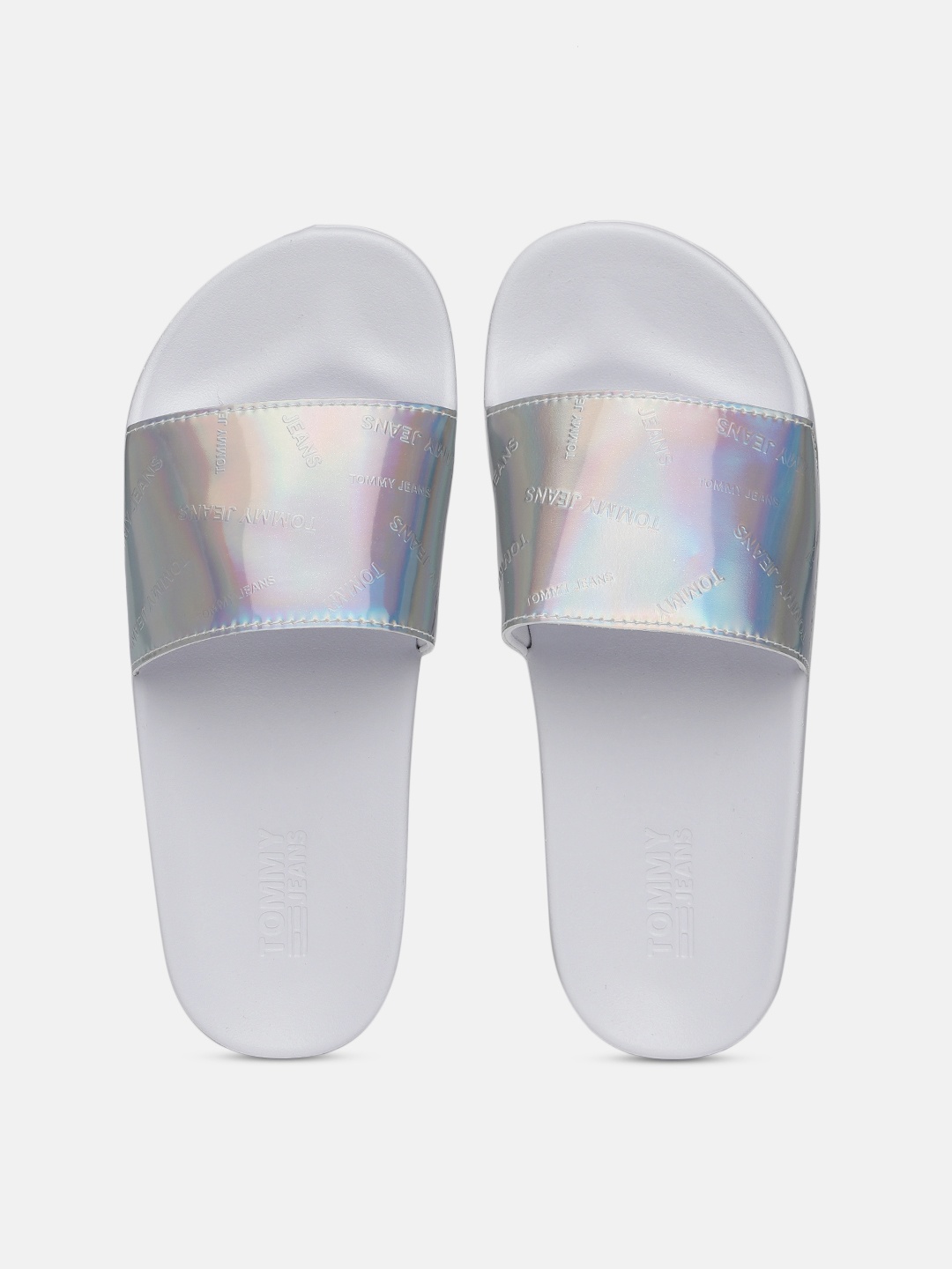 

Tommy Hilfiger Women White Solid Sliders