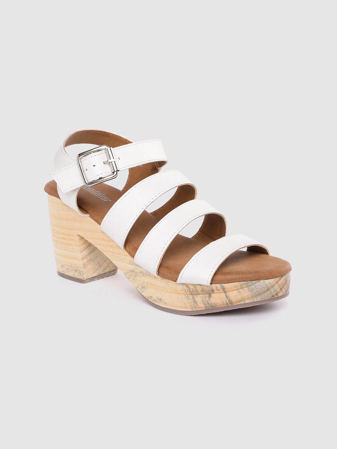 

Roadster Women White Solid Block Heels