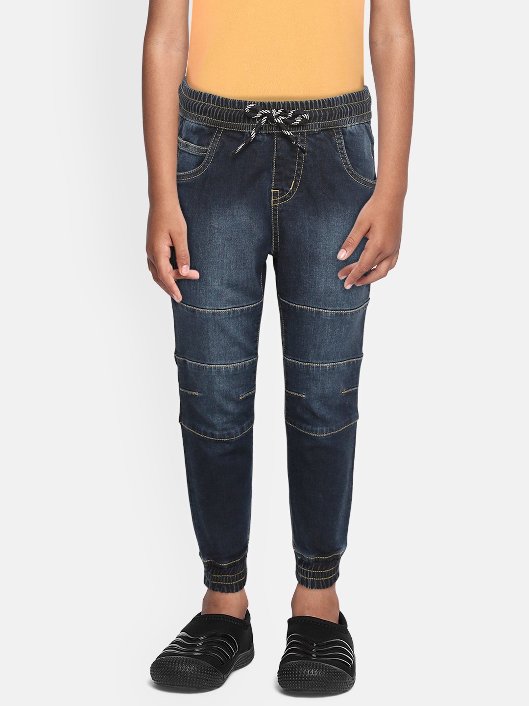 

Gini and Jony Boys Navy Blue Jogger Fit Mid-Rise Clean Look Stretchable Jeans
