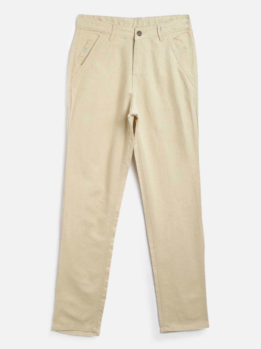 

Gini and Jony Boys Beige Regular Fit Solid Trousers