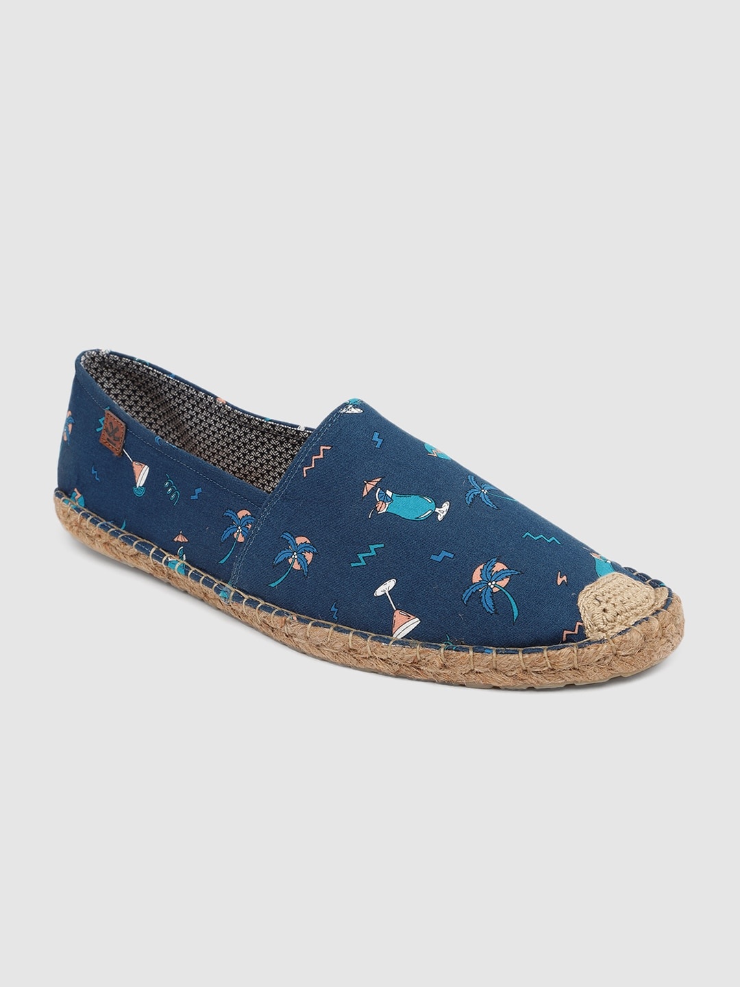 

WROGN Men Blue Printed Espadrilles